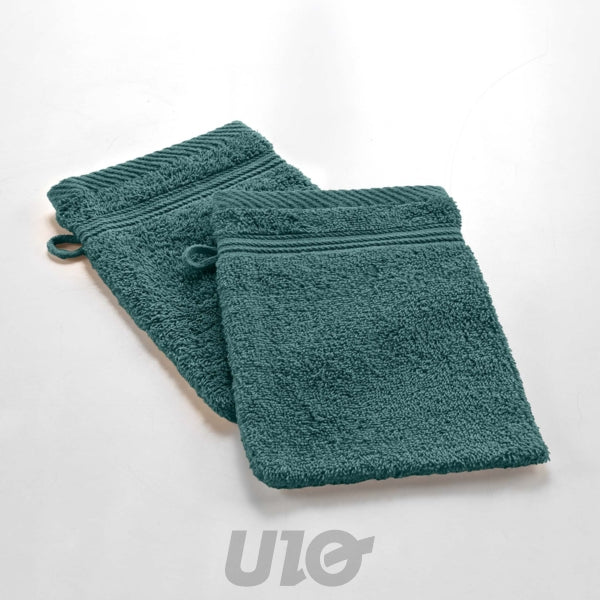 Set washandjes 2 stuks 15 x 21 cm badstof orage