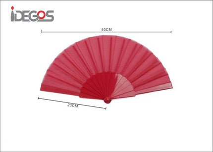 Platte handwaaier rood
