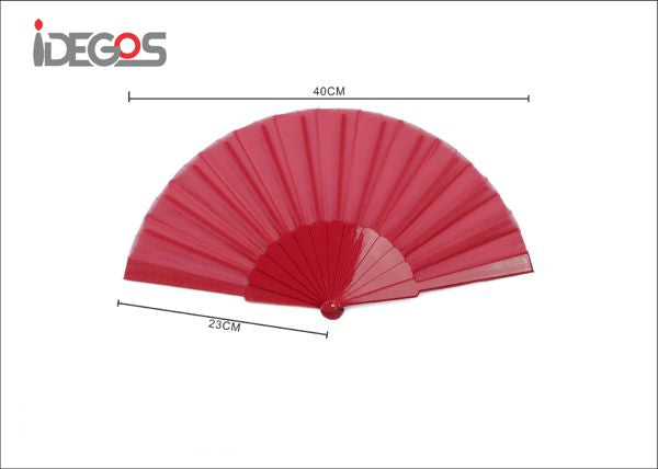 Platte handwaaier rood