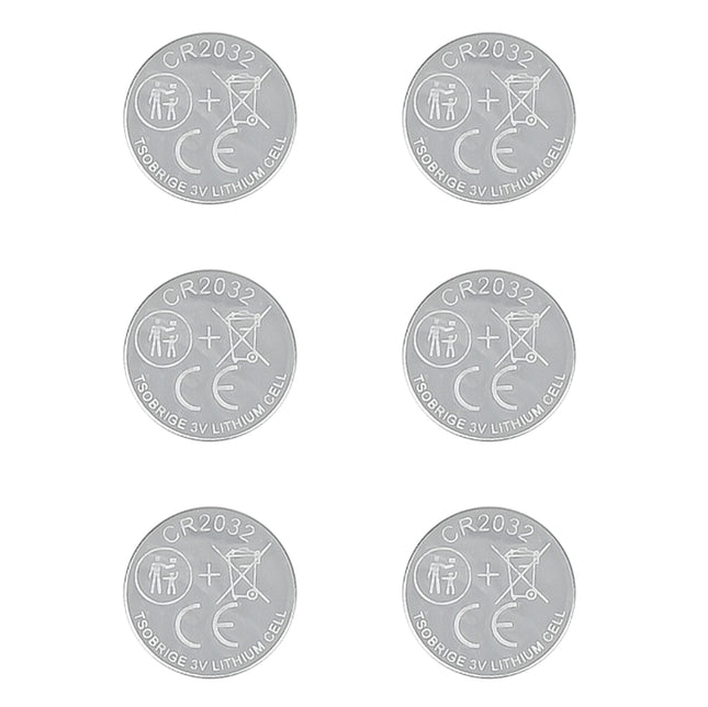 Knoopcel batterij CR2032 3V – 6 stuks