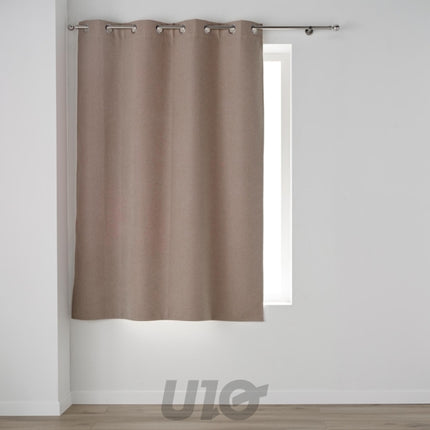 100% verduisterend chambray gordijn met ringen 135 x 180 cm – oker