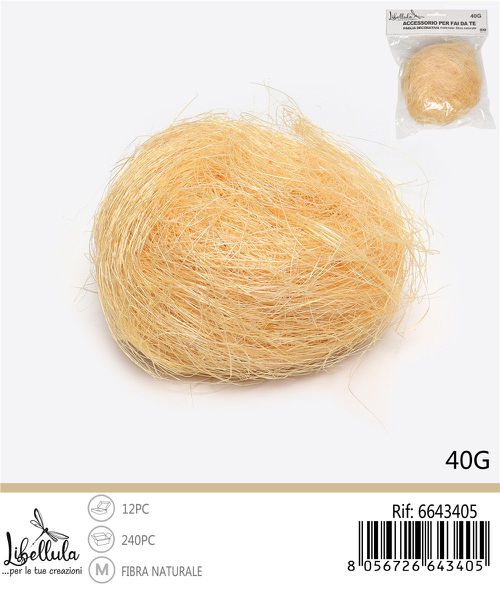 Decoratief stro crème 40 g