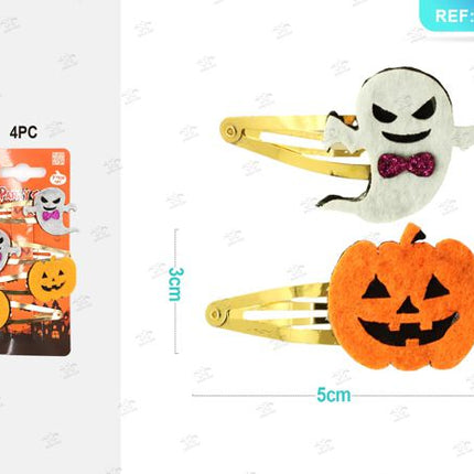 Decoratieve haarclip halloween 4st.