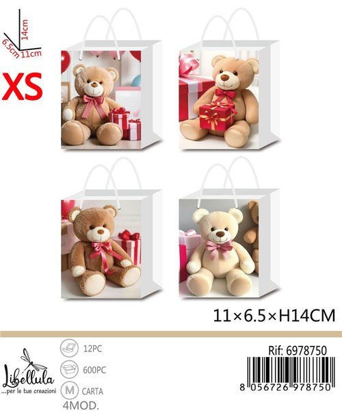 Geschenktas Orsetto 14x11x6,5 cm – assorti