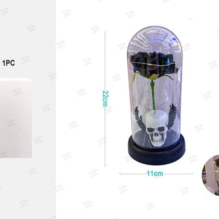 Luce atmosferica met campana trasparente halloween (gr