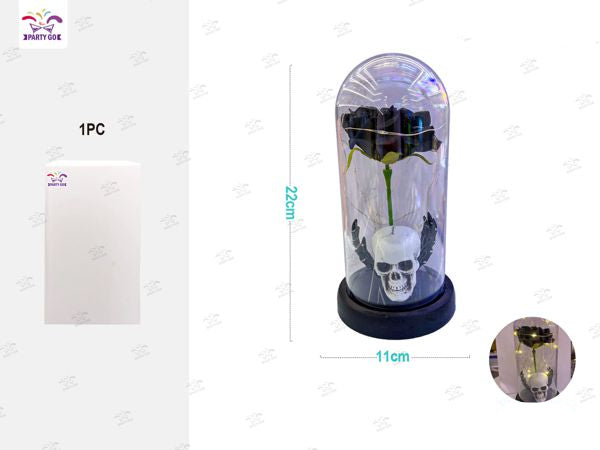 Luce atmosferica met campana trasparente halloween (gr