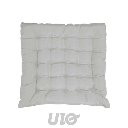 Gewatteerd stoelkussen 40 x 40 cm grijs