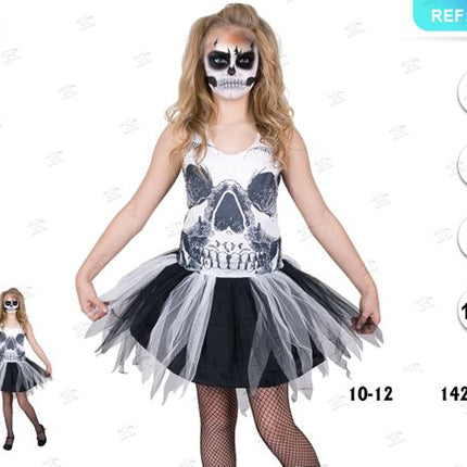 Meisje rok schedel 1set (10-12 anni)