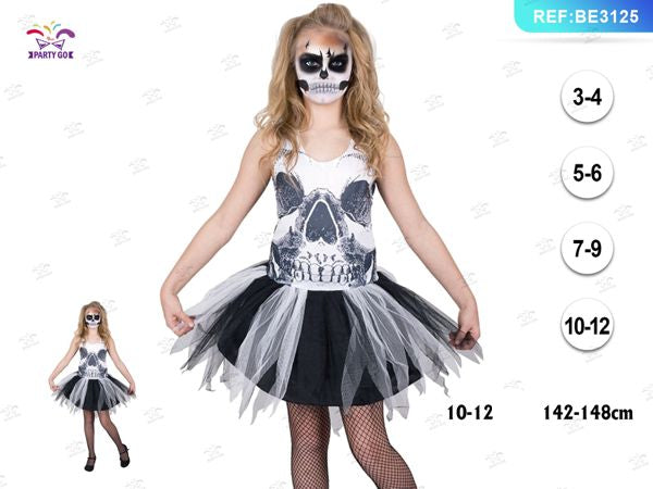 Meisje rok schedel 1set (10-12 anni)