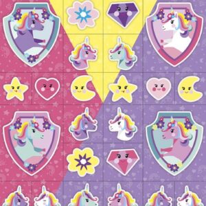 Glitterstickers Eenhoorns 5 stuks