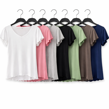 Basic Ruffle T-Shirt Dames