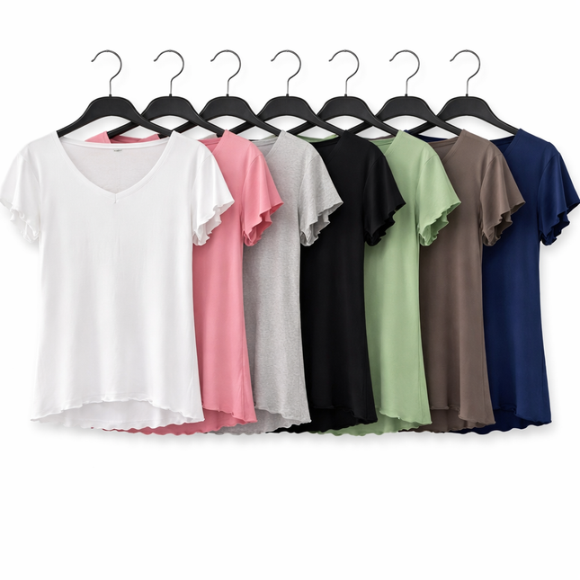 Basic Ruffle T-Shirt Dames