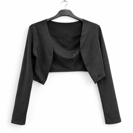 Korte Bolero Top met Lange Mouwen