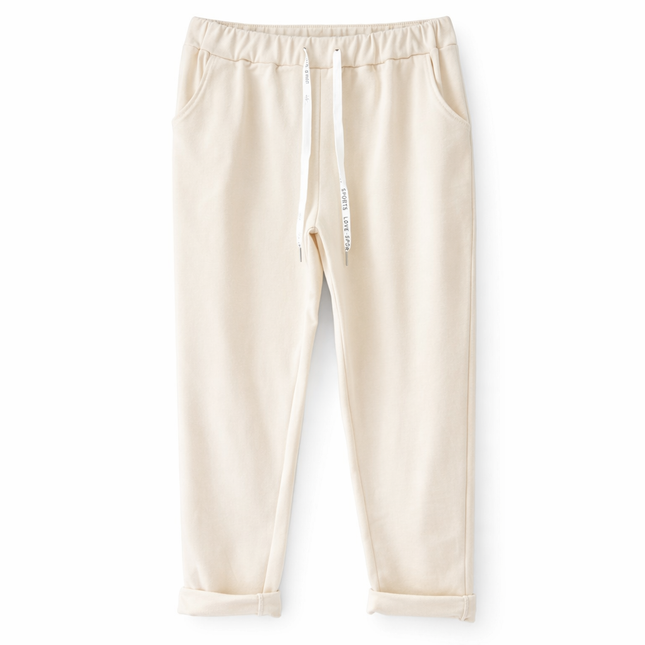 Dames Joggingbroek Crème Casual Fit