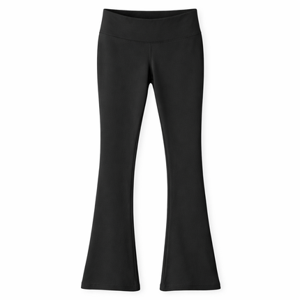 Dames Flared Legging High Waist Zwart