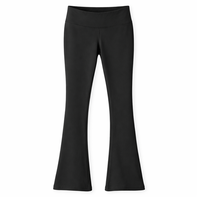 Dames Flared Legging High Waist Zwart