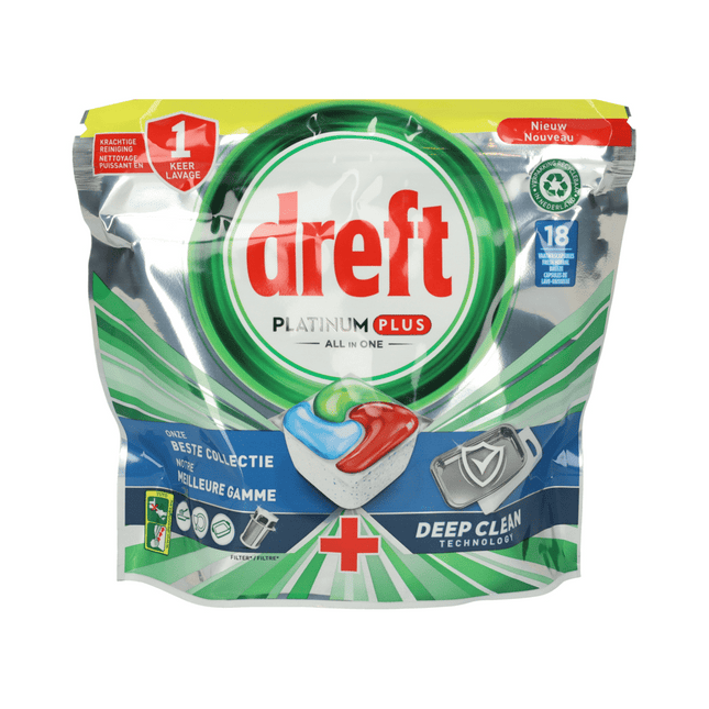 Dreft Vaatwascapsules Fresh Original Lemon – 18 wasbeurten