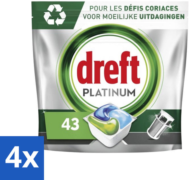 Dreft Platinum Vaatwascapsules All-in-1 – 43 wasbeurten