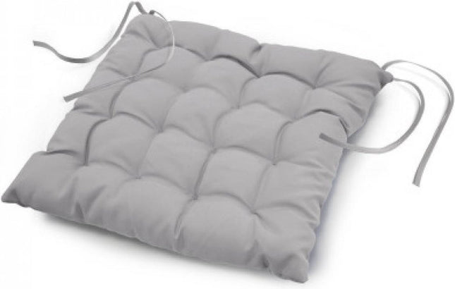 Gewatteerd stoelkussen 40 × 40 cm – Effen polyester – Essentiel – Grijs