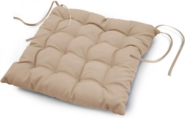Gewatteerd stoelkussen 40 × 40 cm – Effen polyester – Essentiel – Linnen