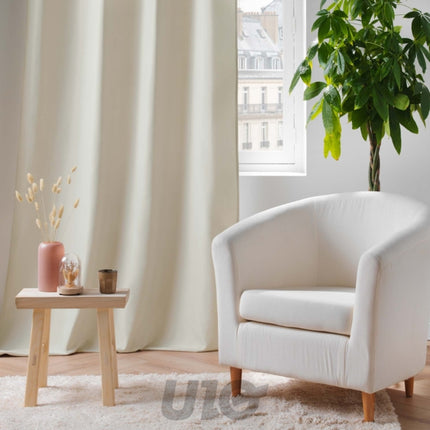 Isolerend gordijn met ringen 135 x 260 cm microvezel linnenlook