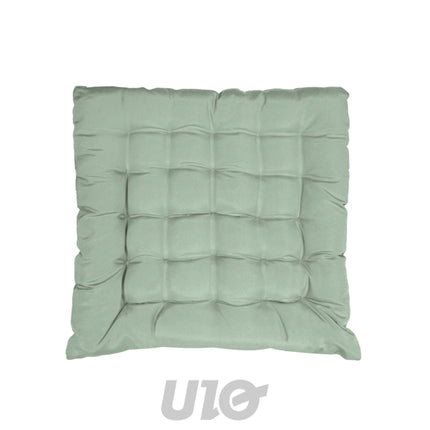 Gewatteerd stoelkussen 40 x 40 cm saliegroen