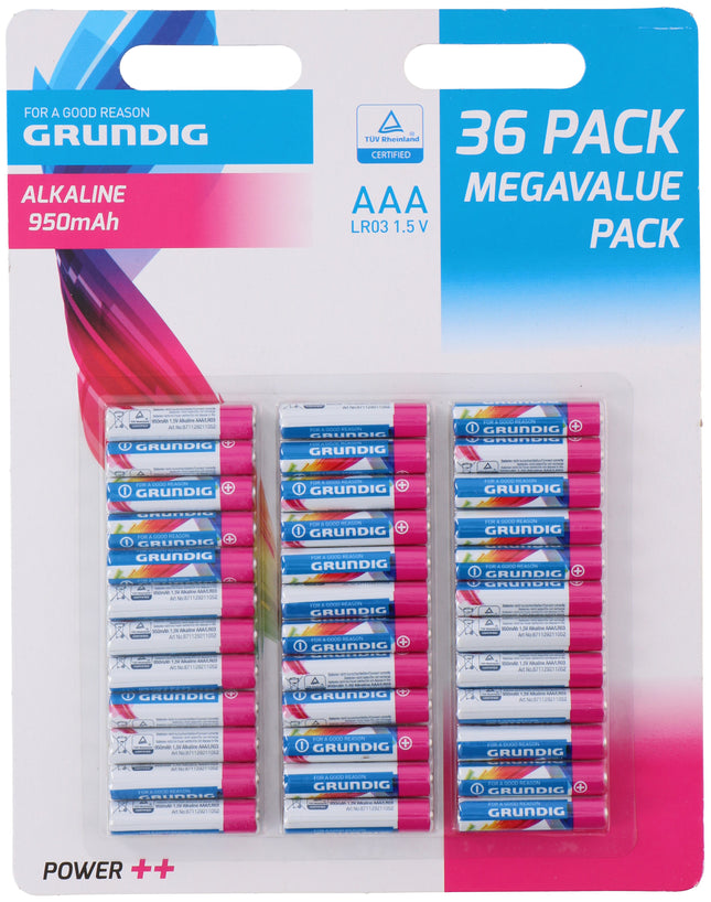 GRUNDIG Alkaline AAA LR03 Batterijen 950mAh 1.5V