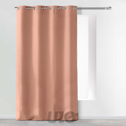 Gordijn met ringen 140 x 260 cm microvezel blush