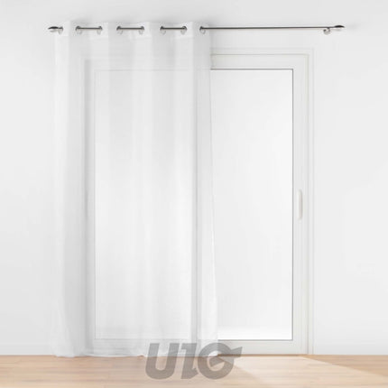 Transparant gordijn met ringen 140 x 240 cm wit