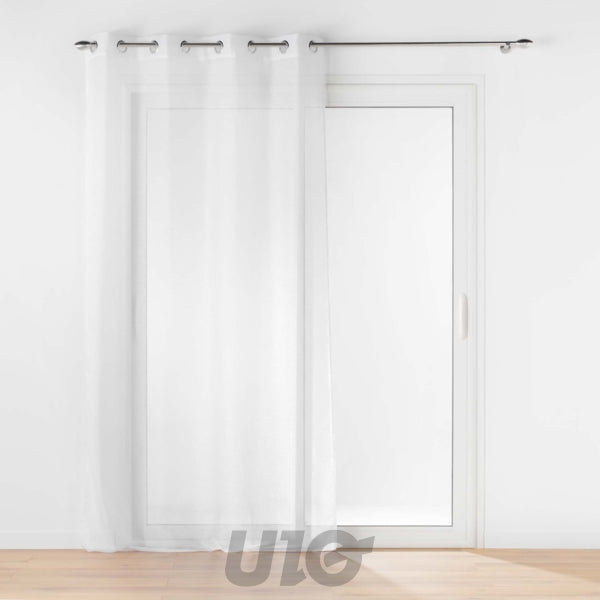 Transparant gordijn met ringen 140 x 240 cm wit
