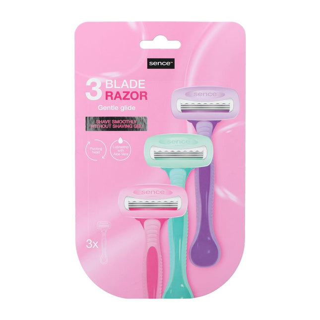 Sence Wegwerpscheermesjes Triple Blade - 3 stuks