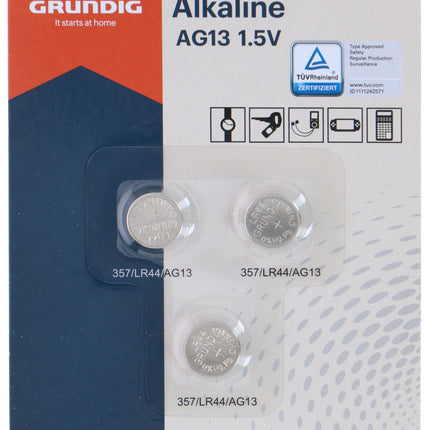 Knoopcel batterij AG13 – 3 stuks