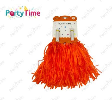 Oranje pompom feestdecoratie