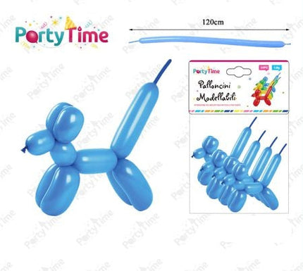 Set van 50 lichtblauwe modelleerballonnen 1,8 g