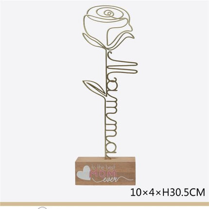 Moederdag decoratie bloem 10x4x30,5 cm
