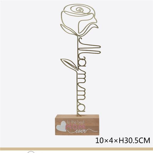 Moederdag decoratie bloem 10x4x30,5 cm