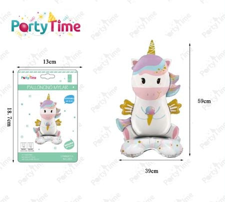 Unicorn mylar folieballon 39 x 59 cm