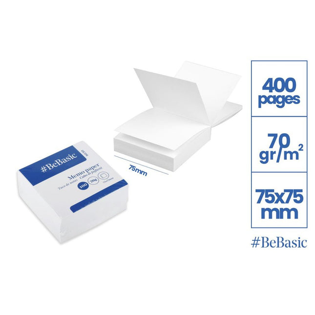 BEBASIC Notitieblok Kubus 75x75 mm