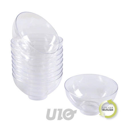 Herbruikbare amusekommetjes 50 ml, 25 stuks – transparant