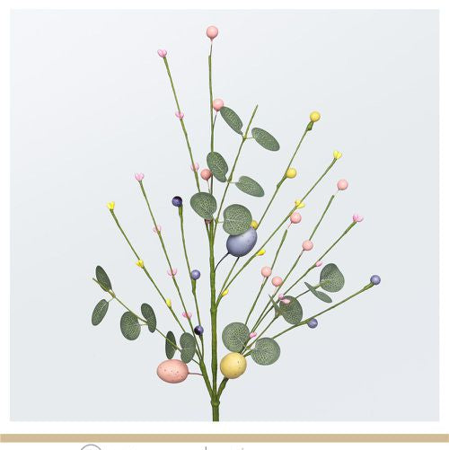 Kunst paassteker met bessen 80 cm