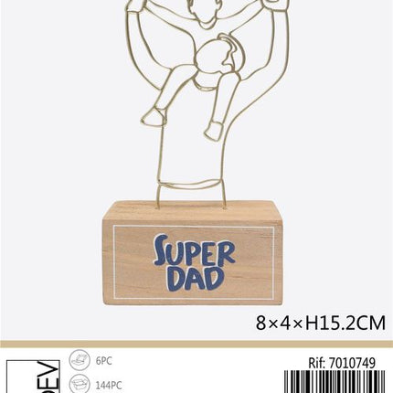Vaderdag decoratie vader & zoon 8x4x15 cm