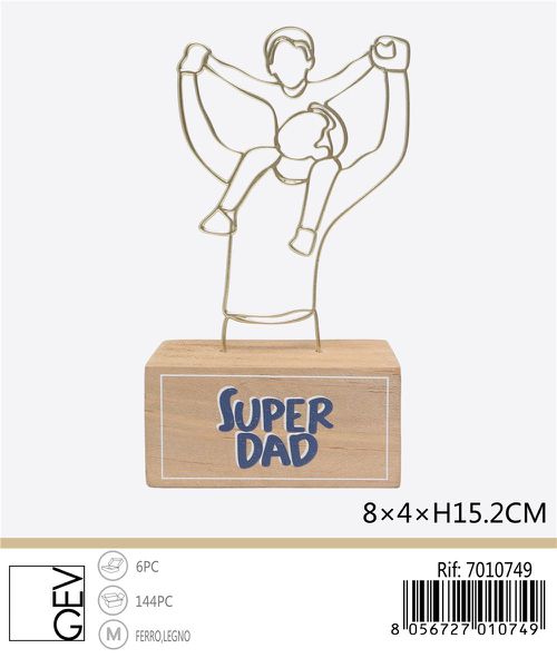 Vaderdag decoratie vader & zoon 8x4x15 cm