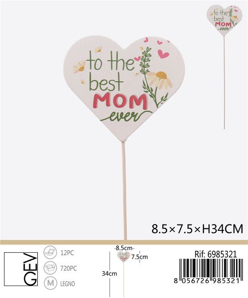 Hart steker Mamma 8,5 cm
