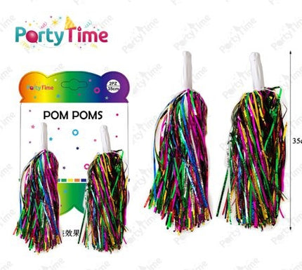 Gekleurde pompom feestdecoratie