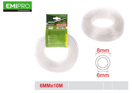 Transparante PVC-slang 6 mm x 10 m
