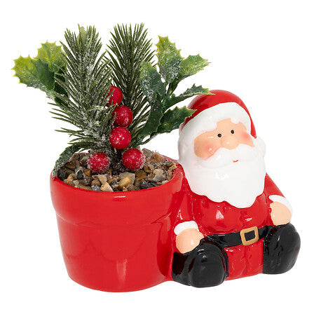 Keramieken plantenpot – kerstdecoratie – 13 cm