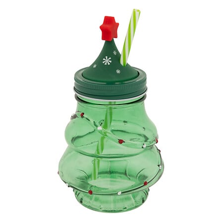 Kerstmok glas – 13,5 cm – assorti