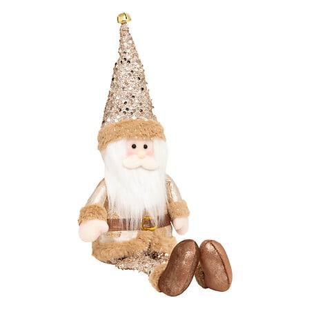 Zittende kerstfiguren – 63 cm – goud – 3 assorti