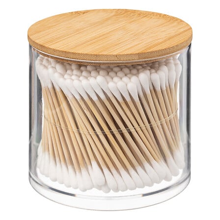 Selena bamboe doosje met 300 wattenstaafjes