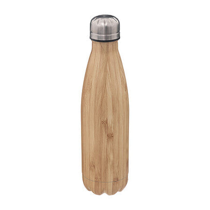 thermofles van roestvrij staal met bamboe effect 0,5 l